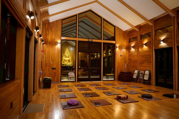 Ordination hall interior, facing toward front entrance